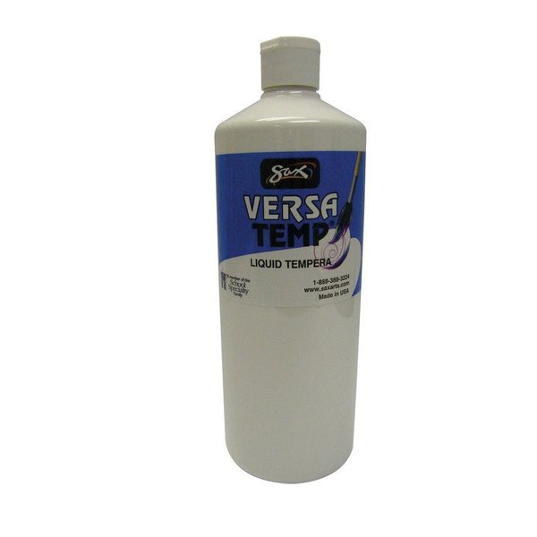 Sax Versatemp Heavy-Bodied Tempera Paint, White, Quart 2684